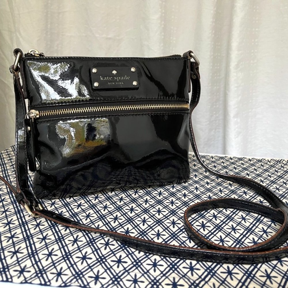 Kate Spade Patent Leather Black Crossbody Bag